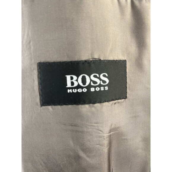 Vintage HUGO BOSS Sokrates Sigma Men 44T Blazer Wool Tweed 4 Button Gray Jacket - Picture 8 of 14